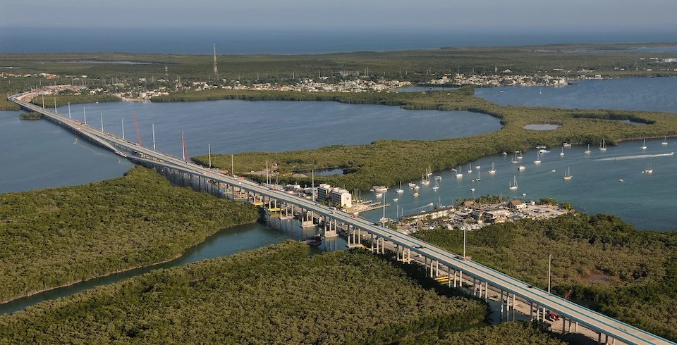 Bridges on highway A1A in Florida Keys